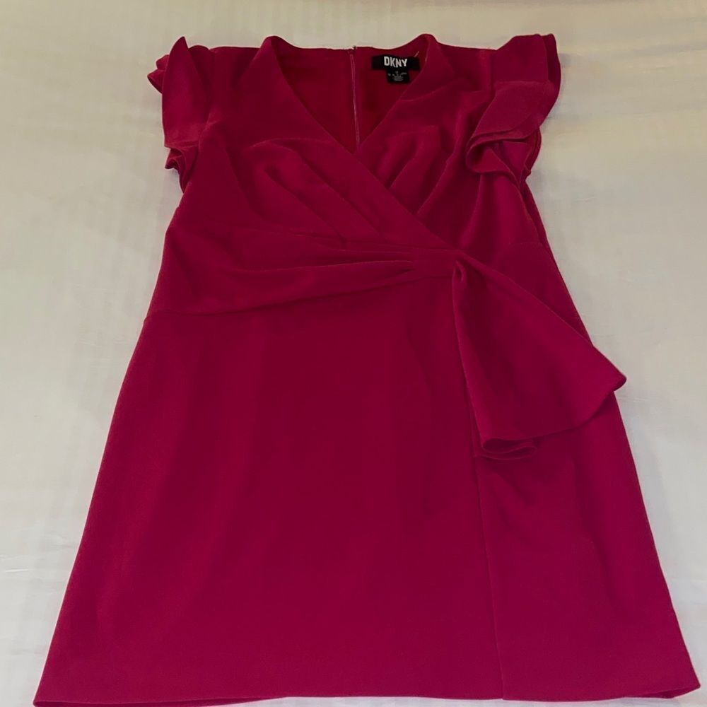 DKNY Fuchsia Mini Wrap Dress size 12